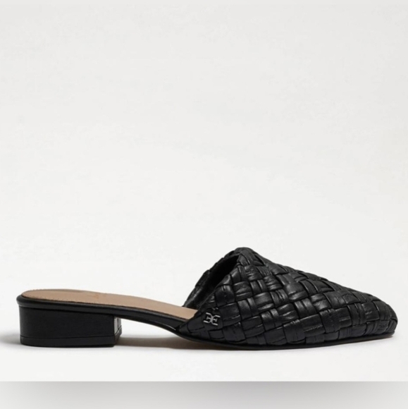 Sam Edelman Page Leather Almond Toe Mules Black Women's 8.5 - Picture 3 of 11